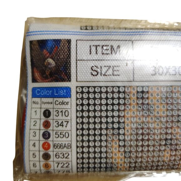 Diamond Painting 12 x 12 inch American Eagle DIY Craft Kit - Picture 2 of 6